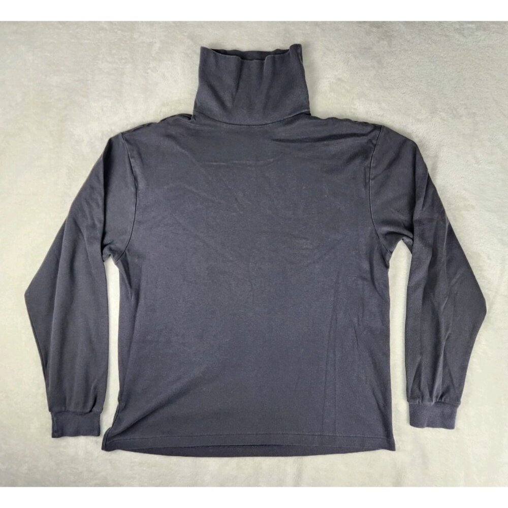 Vtg Eddie Bauer Outdoor Outfitters Mens Turtleneck Shirt XL Black Made In USA